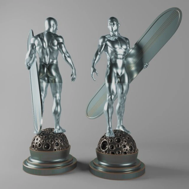 Silver surfer 3D Model .c4d .max .obj .3ds .fbx .stl .blend 