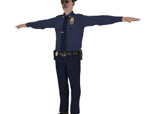 Polyce Man triangulate with rigg and skin Modelo 3D