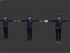 Polyce Man triangulate with rigg and skin Modelo 3D