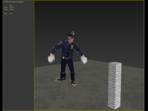 PolyceMan run to flip Model 3D