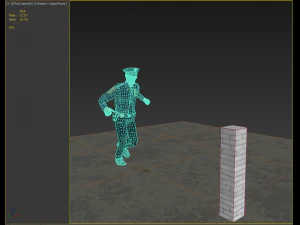 PolyceMan run to flip 3D Model