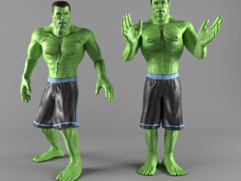 Modello del personaggio 3D di Hulk Modello 3D