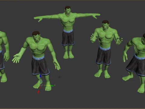 Modelo de personagem 3D do Hulk Modelo 3D