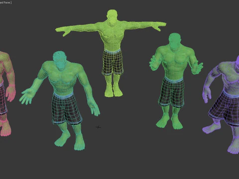 Modelo de personagem 3D do Hulk Modelo 3D