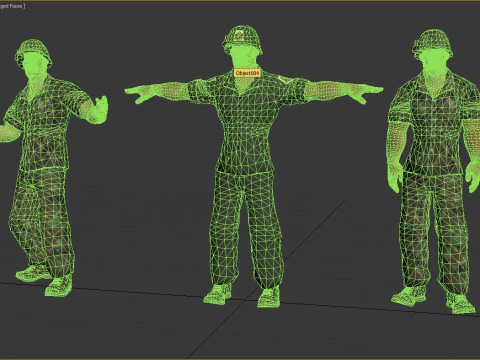 Soldado de baja poli Modelo 3D