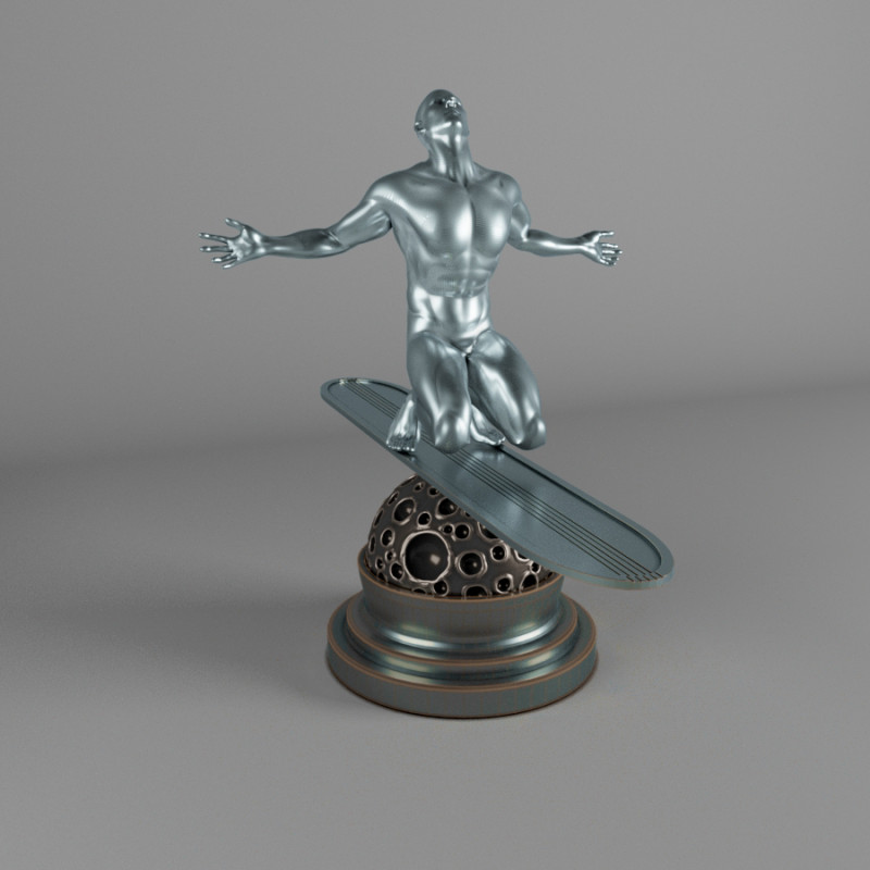Silver Surfer Style Character Game-Ready Static Model 3D 模型 .c4d .max .obj .3ds .fbx .stl .blend