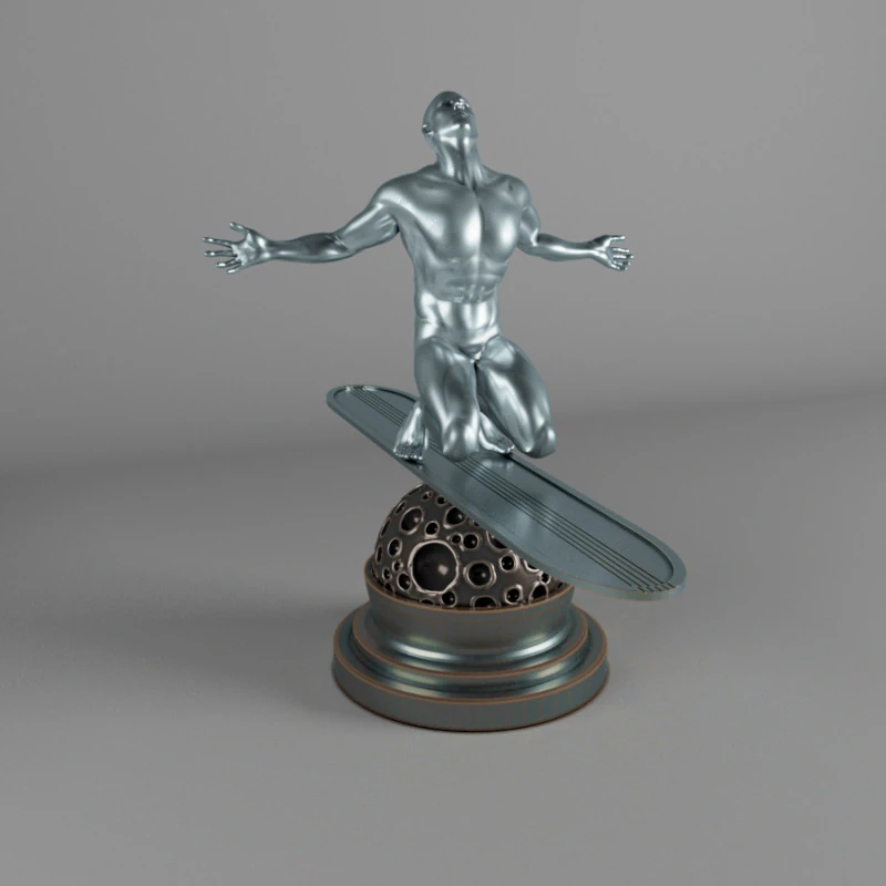 Silver Surfer Style Character Game-Ready Static Model 3D Model .c4d .max .obj .3ds .fbx .stl .blend 