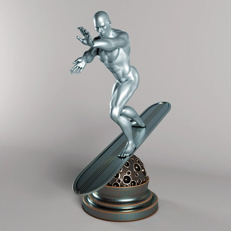 Silver Surfer - Sci-Fi Static Game Ready 3D Model .c4d .max .obj .3ds .fbx .stl .blend