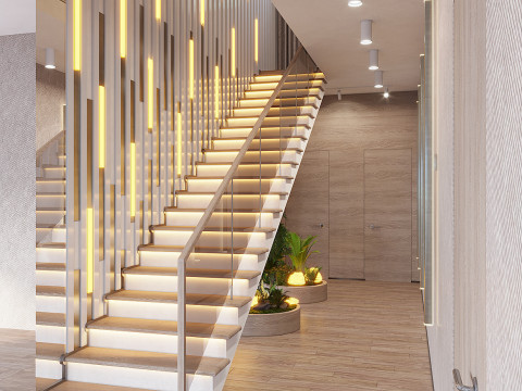 Modern House Day-Night Visualization 3D मॉडल