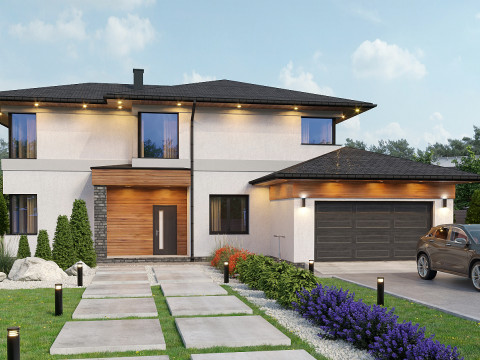 Modern House Day-Night Visualization 3D Modell