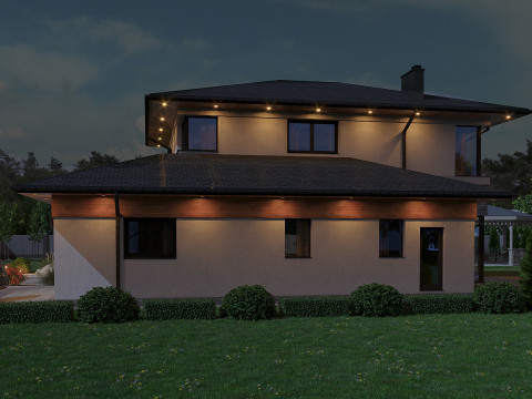 Modern House Day-Night Visualization 3D मॉडल