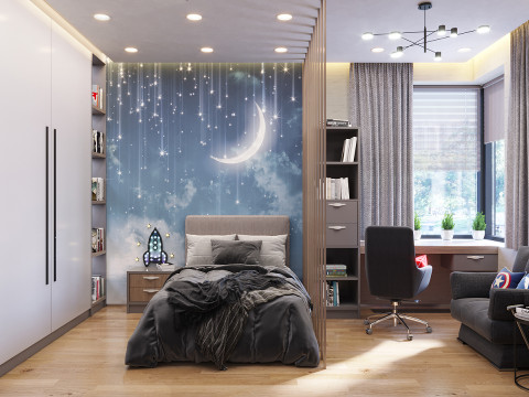 Modern House Day-Night Visualization 3D मॉडल