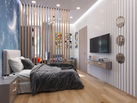 Modern House Day-Night Visualization 3D मॉडल