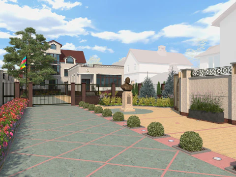 Embajada de Azerbaiy&aacute;n en Chisinau de los edificios de embajadas y consulados Modelo 3D