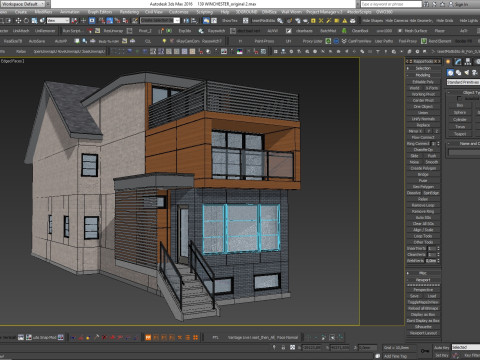 139 Winchester Modern Canadian Brick and Wood House 3D Model