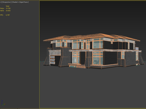 A model of a modern two-storey house 3D Model