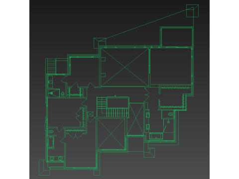 A model of a modern two-storey house 3D Model