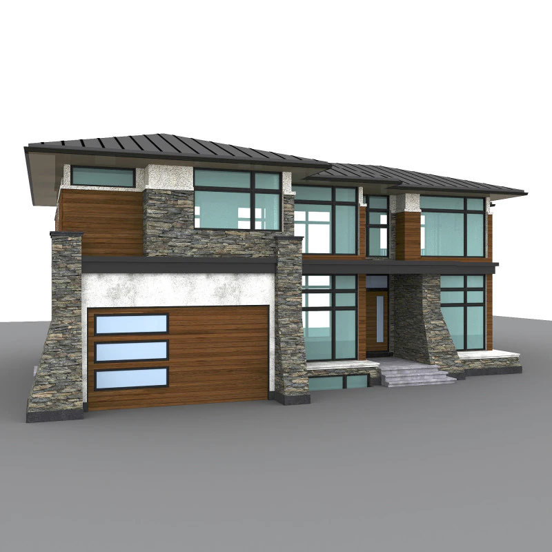 A modern house is a perfect combination of architecture and style 3D Model .c4d .max .obj .3ds .fbx .stl .blend 