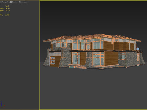 Een modern huis is een perfecte combinatie van architectuur en stijl 3D Model