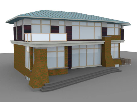 A modern house is a perfect combination of architecture and style 3D Model
