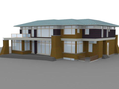 A modern house is a perfect combination of architecture and style 3D Model