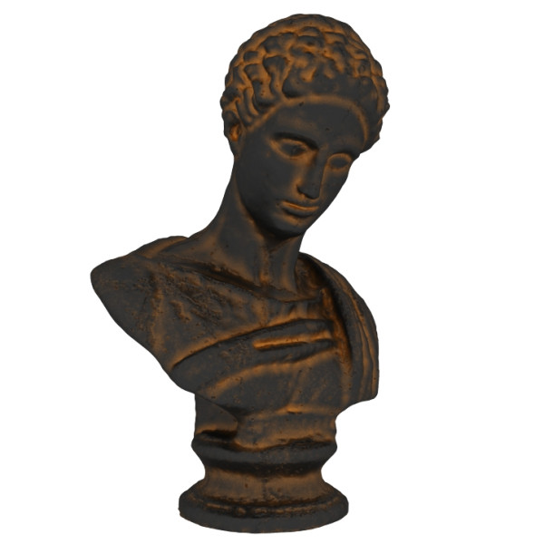 Bust of a man bronze and plaster 3D Model .c4d .max .obj .3ds .fbx .stl .blend