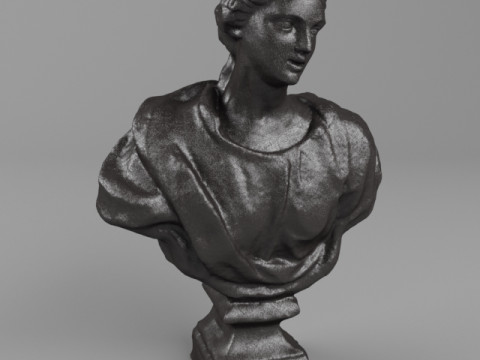 Bust of an antique woman bronze 3D Model