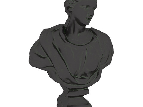 Bust of an antique woman bronze 3D Model