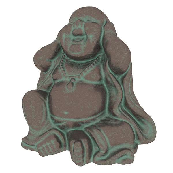 Netsuke the BuddhaI cant hear you 3D Model .c4d .max .obj .3ds .fbx .stl .blend