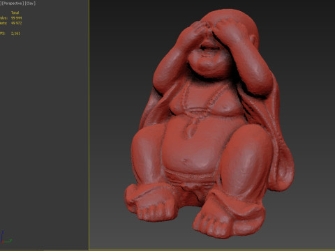 Netsuke Buddha I dont see 3D Model