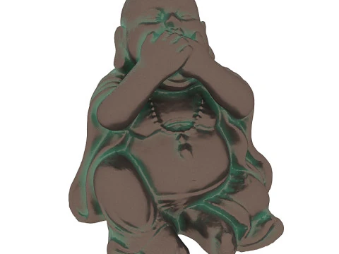 Netsuke Buddha non lo dir&ograve; Modello 3D
