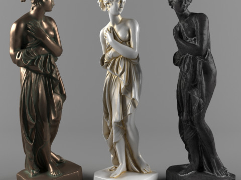 Escultura-Estátua de uma mulher BRONZE Modelo 3D