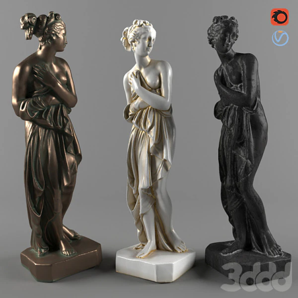 Statue of a Women 3D Model .c4d .max .obj .3ds .fbx .stl .blend