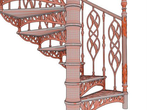 螺旋階段 3Dモデル