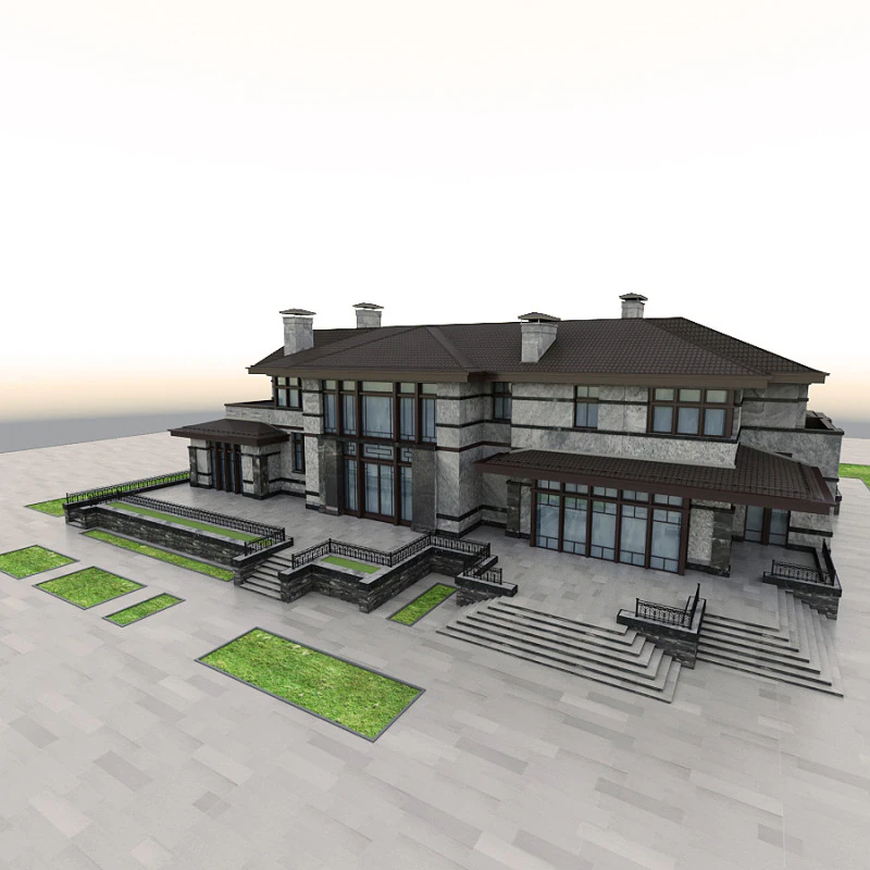 Silverstone Residence 3D Model .c4d .max .obj .3ds .fbx .stl .blend 
