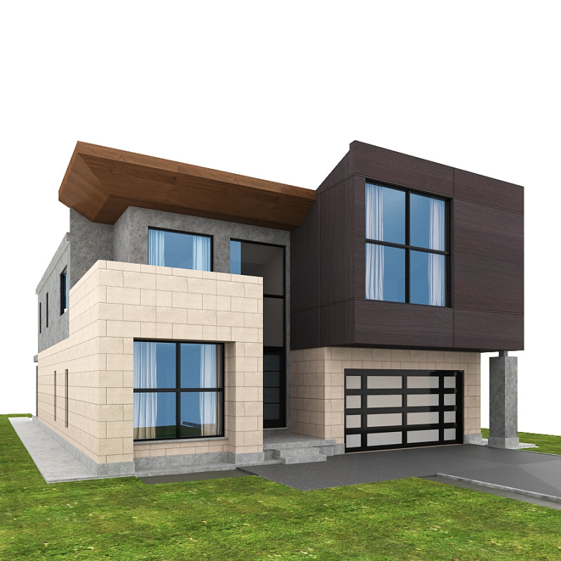 Leigrijs modern model 3D Model .c4d .max .obj .3ds .fbx .stl .blend 