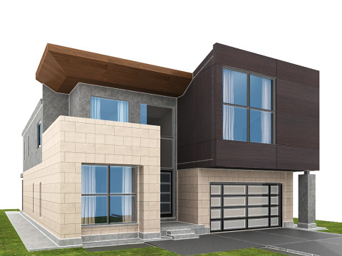 Leigrijs modern model 3D Model