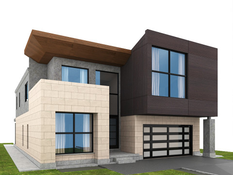 Leigrijs modern model 3D Model