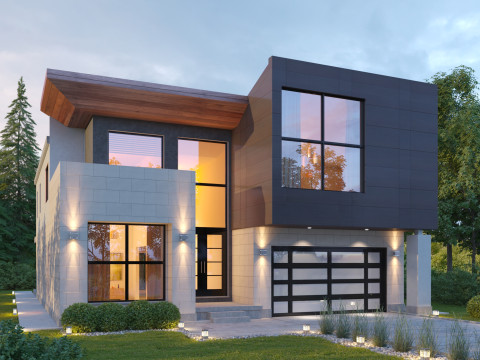 Leigrijs modern model 3D Model