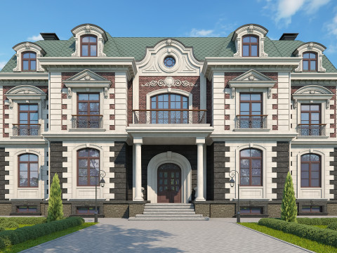 SAHNE KLASİK Kır Evi Bütün 3dsmax 3D Model