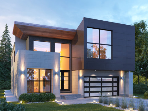 SCENE スレートグレーモダン 3Dモデル