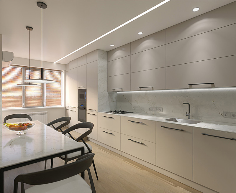 Scena Kuchnia z Jadalnią Model 3D .c4d .max .obj .3ds .fbx .stl .blend 