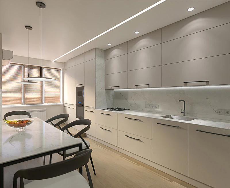 Scene Kitchen with Dining Area 3D Model .c4d .max .obj .3ds .fbx .stl .blend 