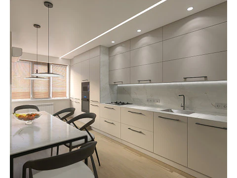 Сцена Кухня з обідньою зоною 3D Модель