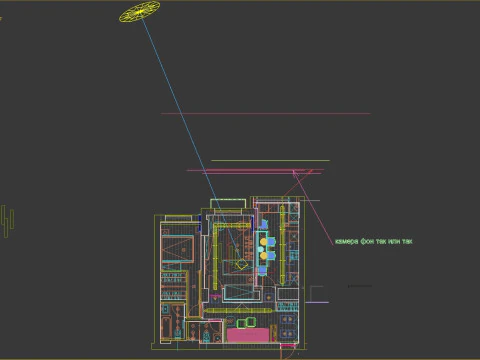 Scene Kitchen with Dining Area 3D Model
