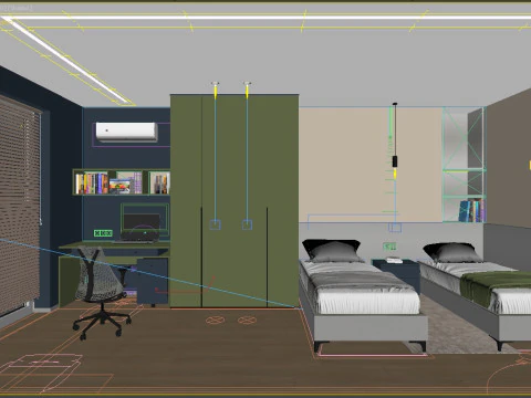 Scene Childrens Bedroom 3D Model