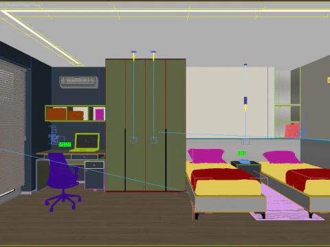 Scene Childrens Bedroom 3D Model