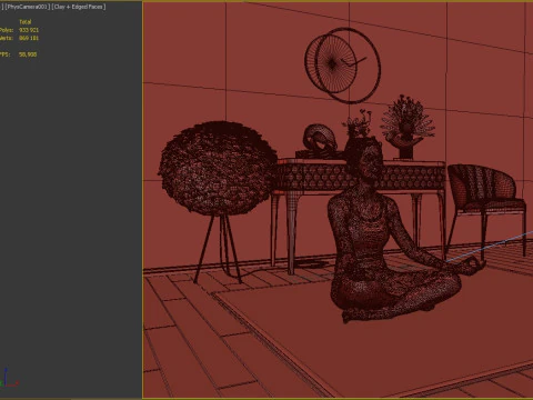 Scene 02Corona2013 3D Model