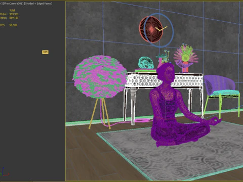 Scene 02Corona2013 3D Model