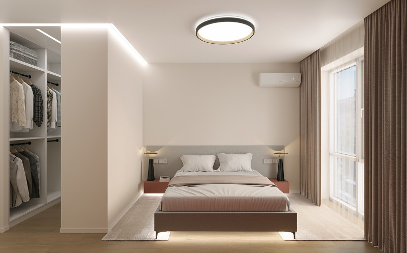 Scene - Bedroom with dressing room 3D Model .c4d .max .obj .3ds .fbx .stl .blend